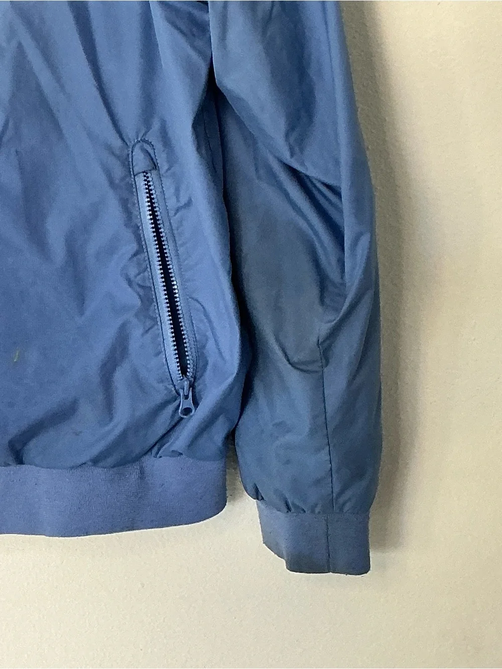 Nike Windrunner Hooded Windbreaker Jacket Blue Gray Full Zip Women’s Large